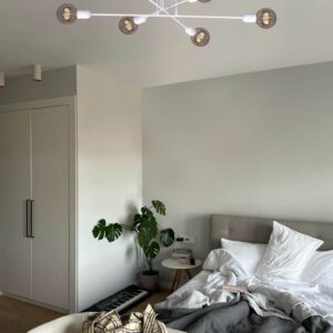 Rozłożysta, metalowa, biała lampa sufitowa K-4393 z serii SITYA WHITE